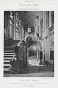 Staircase of Honor in the Palazzo Madama, Turin, Italy by American Photographer (after)
