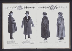 Two-page spread from The Theater of Fur Fashion