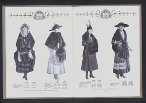 Two-page spread from The Theater of Fur Fashion by American Photographer (after)