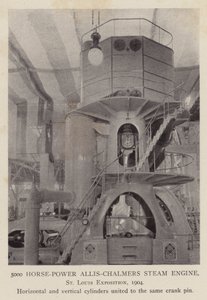 5000 Horse-Power Allis-Chalmers Steam Engine, St Louis Exposition by American Photographer