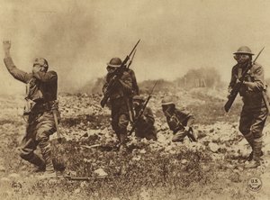 America in World War I: Danger from gas attacks was impressed on our men by every means in order to enforce obedience to the army orders concerning the carrying and wearing of gas masks