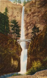 Benson Bridge at Multnomah Falls by American Photographer