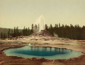 Castle Geyser, Yellowstone National Park by American Photographer