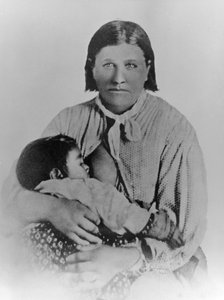 Cynthia Ann Parker with her daughter Prari Flower by American Photographer