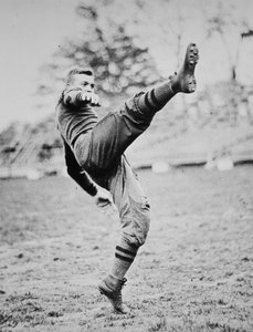 Dwight D. Eisenhower as a cadet footballer at West Point Academy, New York
