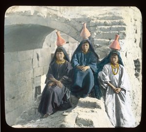Egypt - Arab water carrier girls by American Photographer