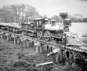 Freight Train, Coss County, Oregon, c.1880 by American Photographer