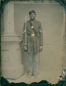 Henry F. Steward, Sergeant in the 54th Massachusetts Volunteer Infantry Regiment, 1863 by American Photographer