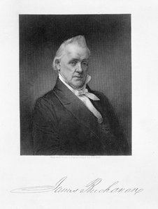 James Buchanan, engraved by Henry Bryan Hall after a daguerreotype