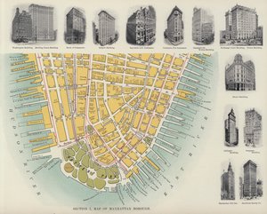 Map of Manhattan Borough by American Photographer