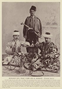 Monahan Levi, Isaac Cohn and H Hondon, Turkish Jews by American Photographer