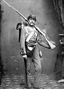 New York State Militiaman with percussion rifle-musket
