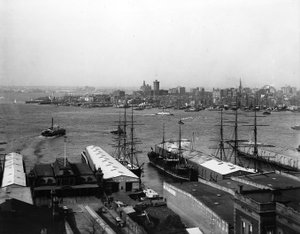 Panorama of New York Harbour, before 1900