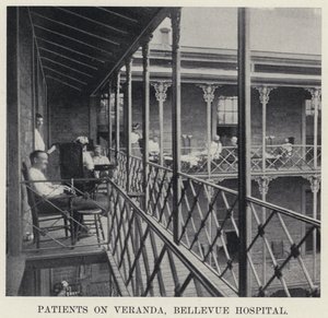 Patients on Veranda, Bellevue Hospital