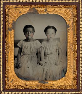Portrait of Two Girls, c. 1860 by American Photographer