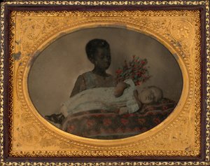 Portrait of a Girl and Postmortem Child by American Photographer