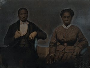 Portrait of a Man and a Woman, 1860s by American Photographer