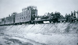 Railroad Construction Crews by American Photographer