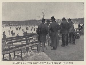 Skating on Van Cortlandt Lake, Bronx Borough by American Photographer