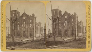 St. Michaels Church after the Chicago Fire of 1871 by American Photographer