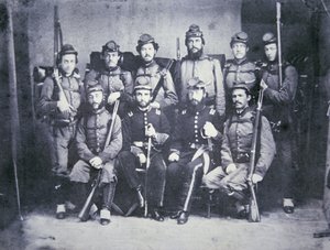 The Charleston Zouave Cadets of the Confederate Army by American Photographer
