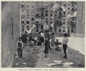 Their Only Safe Playground, in the Rear of the Tenements by American Photographer