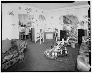Typical interior, family room leading to dining room - Techwood Homes, Building No. 18