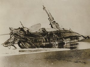 Wrecked US H3 Submarine, 1917 by American Photographer