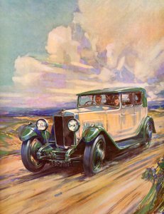 A 1920s Roadster Speeding Down a Dirt Road