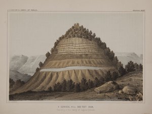 A Conical Hill, 500 Feet High Standing in the Valley of Laguna Colorado by American School