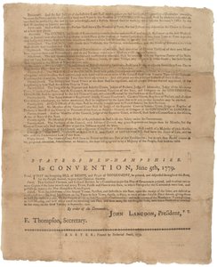 A Declaration of Rights, and a plea of government for the State of New Hampshire, 1779 by American School