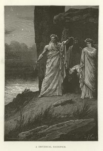A Druidical Sacrifice by American School