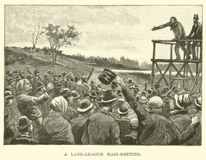 A Land-League Mass-Meeting by American School