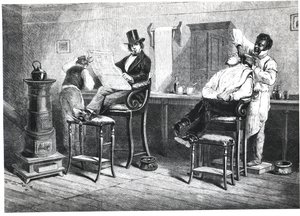 A Richmond Barbers Shop, 1861 by American School