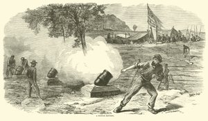 A Mortar Battery, June 1864 by American School