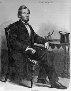 Abraham Lincoln, from Harpers Pictorial History of the Civil War by American School