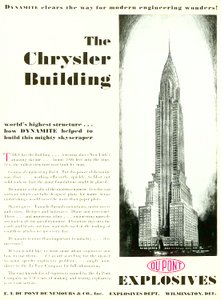 Advertisement Featuring the Chrysler Building