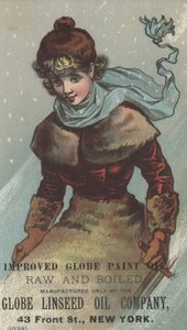 Advertisement for Globe Linseed Oil Company Improved Globe Paint, c.1880