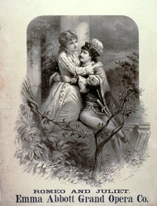 Advertisement for Romeo And Juliet, Starring Emma Abbott, Grand Opera Company by American School