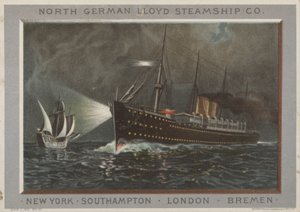 Advertisement for the North German Lloyd Steamship Company by American School