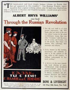 Advertising for the sale of the book The Russian Revolution by Albert Rhys Williams in an American magazine by American School