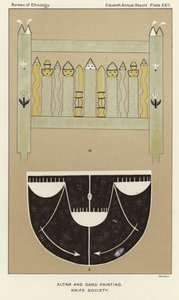 Altar and Sand Painting by American School