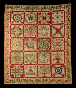 Applique Album Quilt, L & M