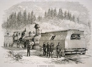 Armoured gun battery of the Federal Army by American School