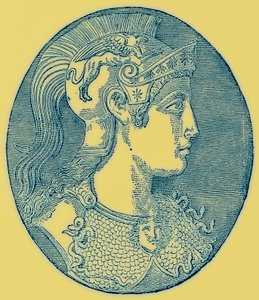 Athene, Illustration from History of Greece by Victor Duruy, Published 1890 by American School