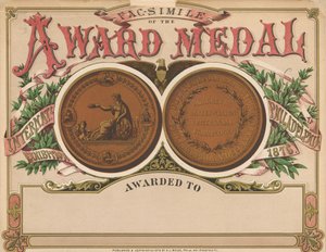 Award Medal, Centennial Exhibition Scrapbook