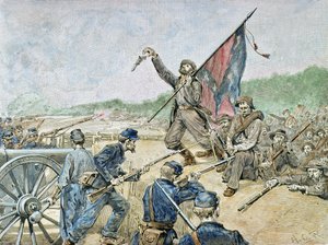 Battle of Corinth by American School