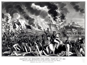 Battle of Molino del Rey, fought September 8th 1847, pub. by James Baillie, 1848 by American School