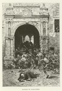 Battle of Saragossa by American School