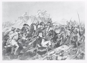 Battle of Saratoga - General Arnold Wounded in the Attack on the Hessian Redoubt, 17th October 1777